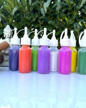 Rangoli Set Of 10 Vibrant Colours, 100gm Each