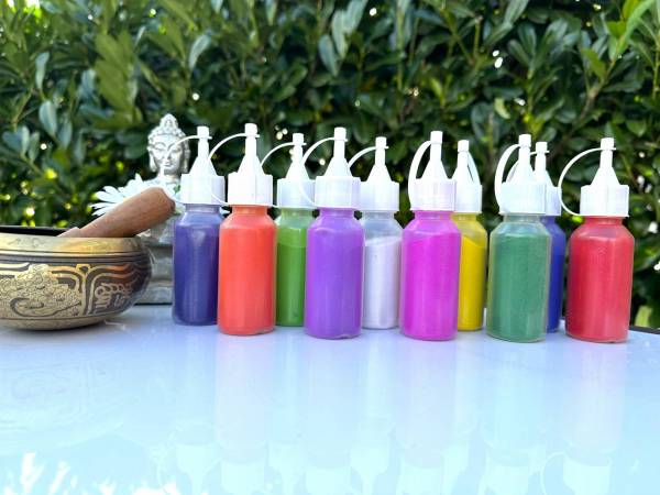 Rangoli Set Of 10 Vibrant Colours, 100gm Each