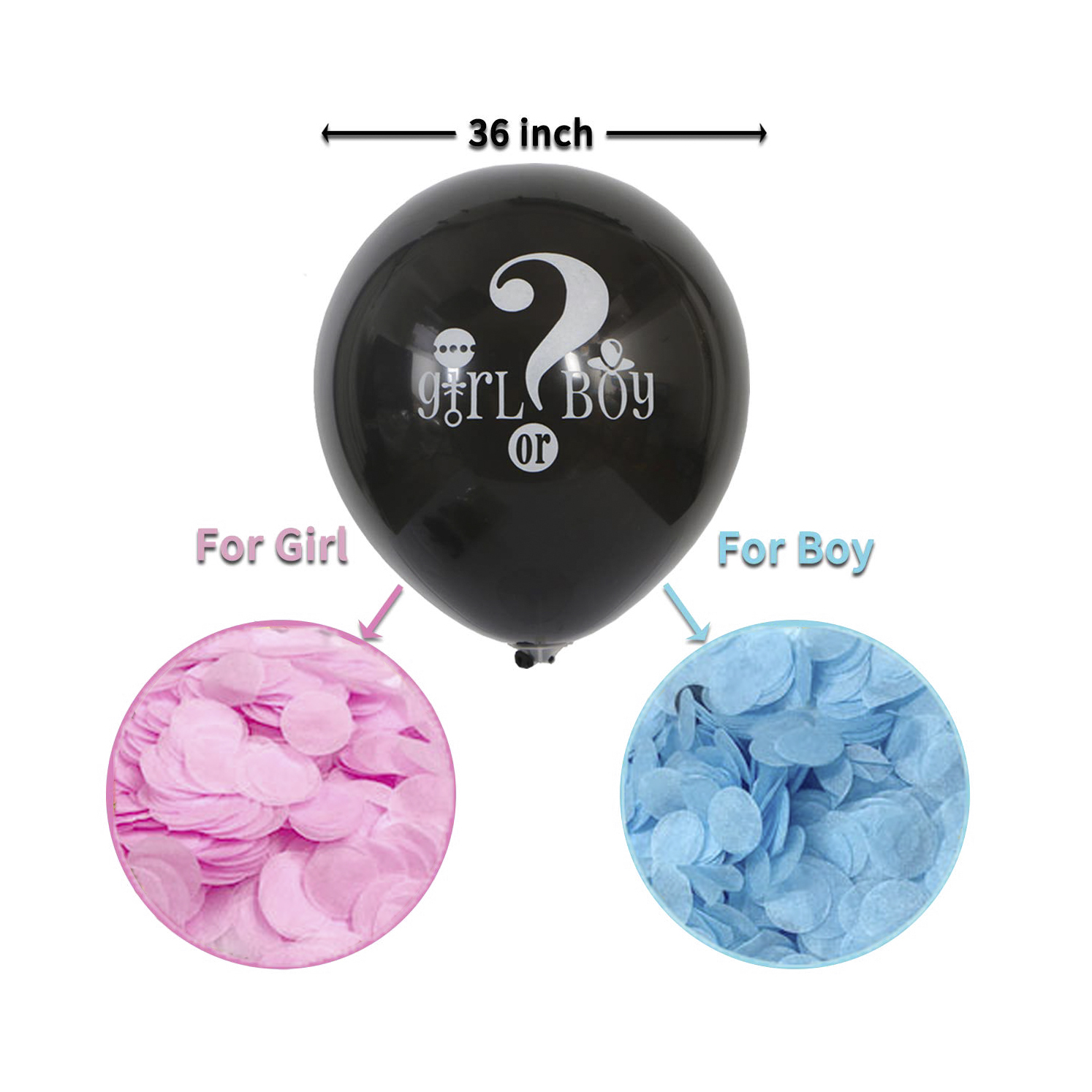 Boy or Girl Balloon - Black & White